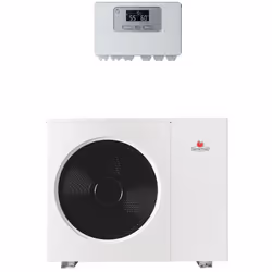 Description générale Pompe à chaleur Air / Eau monobloc avec appoint électrique Genia Air de Saunier Duval, conçue pour une i ...