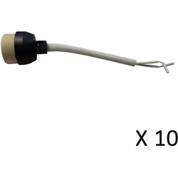 Lot de 10 Douilles GU10 en céramique pour halogène et spot 2A 250V avec câbles HobbyTechTYPE DE PRODUIT : DouilleCARACTÉRISTI ...