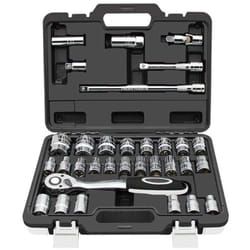 Hobbytech - Coffret Douilles 1-2pouces et Cliquet Malette à outils 32 pièces Chrome Vanadium
