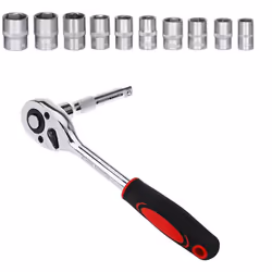 Cliquet 3/8pouces et douilles 6 pans Chrome Vanadium Lot de 12 pièces HobbyTechTYPE DE PRODUIT : Cliquet 3/8pouces et Douille ...