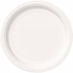 Unique Party 31056, Assiette, Rond, Papier, Blanc, Monochromatique, 16 pièce(s)