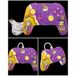 Manette de jeu - Nintendo - Princesse Peach Battle - Filaire - Couleur violette - Officielle
