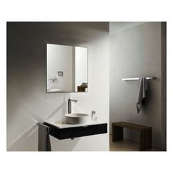 Miroir mural rectangulaire en aluminium pour la salle de bain - 2137 - largeur sélectionnable 90x70cm - Bernstein