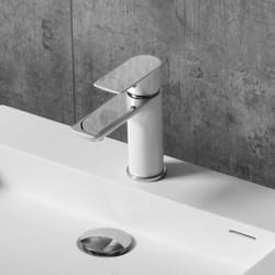 Bernstein - Robinet mitigeur pour vasque ou lavabo 4024CW chromé blanc