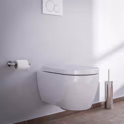 Toilettes suspendues sans bord de chasse NT2039 - avec siège à fermeture douce Ces toilettes murales sans rebord de chasse d' ...