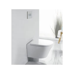 Bernstein - wc suspendu Blanc brillant 36x53x34cm (LxPxH) sans bride ni rebords, abattant fermeture progressive + soft-close - 1088R Avec veilleuse
