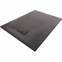 Receveur de douche noir BERNSTEIN série GT - surface structurée Le bac à douche moderne en SMC (Sheet-Molding-Compound) se di ...