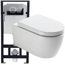Wc suspendu offre spéciale pack économique 1: NT2038 - et bâti-support G3004A avec plaque de déclenchementModèle 4111 satin - Bernstein
