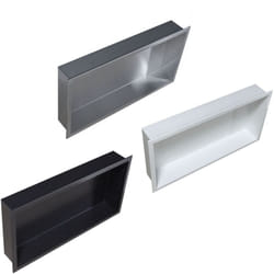 Niche murale de douche, étagère encastrable douche acier inox - 60x30x10cm - BS603010Noir - Bernstein