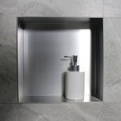 Niche murale de douche, étagère encastrable douche acier inox - 30x30x10cm - BS303010Acier brossé - Bernstein