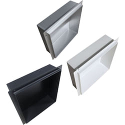 Niche murale de douche, étagère encastrable douche acier inox - 30x30x10cm - BS303010Noir - Bernstein