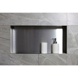 Niche murale de douche, étagère encastrable douche acier inox - 60x30x10cm - BS603010Acier brossé - Bernstein