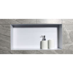 Niche murale de douche, étagère encastrable douche acier inox - 60x30x10cm - BS603010Blanc - Bernstein