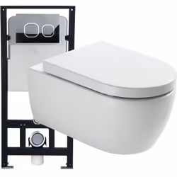 WC suspendusans rebord avec Soft Close siègeet revêtement nanoNT2039 La toilette NT2039 est une toilette simple à suspendre a ...