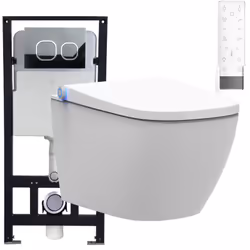 BERNSTEIN WC douche PRO+ 1104 - blanc - set complet - design angulaire Le WC douche sans rebord intelligent de BERNSTEIN offr ...