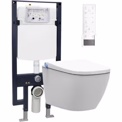 BERNSTEIN WC douche PRO+ 1104 - blanc - set complet - design angulaire Le WC douche sans rebord intelligent de BERNSTEIN offr ...