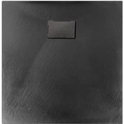 Receveur de douche noir série gt en smc - largeur 80cm - accessoires sélectionnablesavec système d'évacuation type b, 80x80cm (de) - Bernstein