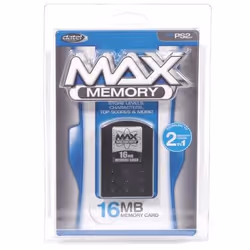 Datel Max Memory Card, PS2, Noir, 16 Mo, Carte mémoire PlayStation 2, Playstation 2, 15 mm, 100 mm