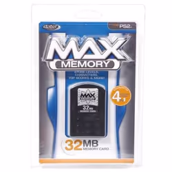 Datel Max Memory Card, 32MB, 32 Mo, Carte mémoire PlayStation 2, 10 mm, 100 mm, 150 mm, 23 g