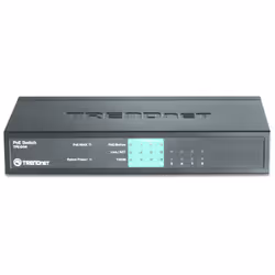 Trendnet TPE-S44 commutateur réseau Non-géré Connexion Ethernet, supportant l'alimentation via ce port (PoE) Bleu