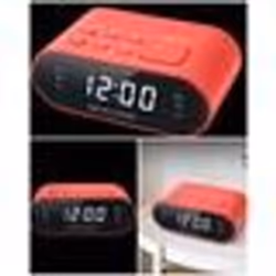 Radio Réveil - Non spécifié - Modèle Rouge - Double Alarme - 20 Stations FM - Luminosité Réglable