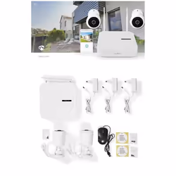 Système de surveillance - SmartLife - 2 caméras - Full HD 1080p - Vision nocturne - Blanc