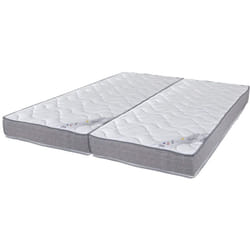 Matelas 2x80x200 Wave - Mousse - Hauteur 19 cm - 3 zones - Soutien ferme