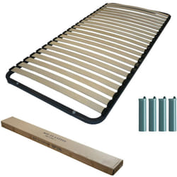 Sommier démontable + pieds 90x190 22 lattes - 22 lattes bois - Fabrication française