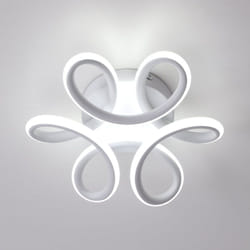 Goeco - Plafonnier led, 30W Lampe de Lustre, Design Courbé Moderne Luminaire Plafonnier pour Couloir Balcon Salon Cuisine Salle de Bain Chambre,