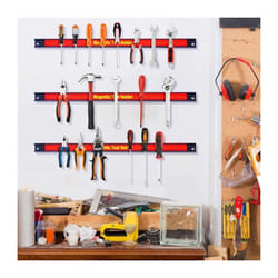 Lot de 6 Porte-outils Magnétiques en Acier 46CM Charge Chacune Maximale 10KG pour Maison,Garage,Cave,Atelier - Costway