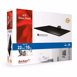 Barkan Mounting Systems E85G+ Etagère audiovisuelle Noir Verre