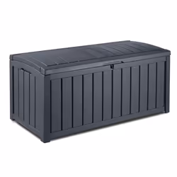 Keter Glenwood Deck Box, Pochette de rangement, Graphite, Rectangulaire, Monochromatique, Universel, Graphite