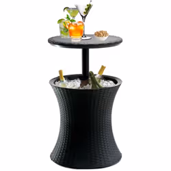 Caractéristiques du Cool bar rotin Glacière, avec table rétractable, 57x 50 x 50 cm 30L, Brun (230902): Les points forts : -  ...