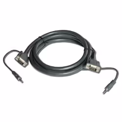 Kramer Electronics 15-pin HD + 3.5mm Audio Cable, 4,6 m, VGA (D-Sub) + 3,5 mm, VGA (D-Sub) + 3,5 mm, Mâle, Mâle, Noir