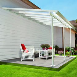 Toit couv terrasse feria 3 x 4m - Blanc - Canopia By Palram