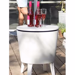 Keter Cool bar, Pupitre, Forme arrondie, 4 pieds, Extensible, Blanc