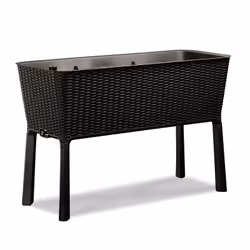 Keter EASY GROW, Jardinière, Autonome, Résine, Anthracite, Rectangle, Monochromatique