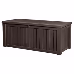 Keter Rockwood Deck Box, Boîte de rangement, Marron, Rectangulaire, Monochromatique, Universel, Marron