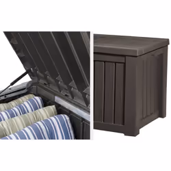 Keter Rockwood Deck Box Boîte de rangement Rectangulaire Marron - Vue supplémentaire 6