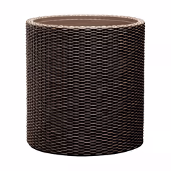 Pot de fleurs Keter rond diamètre 36 cm bronze Cylinder Planter M