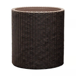 Pot de fleurs Keter rond diamètre 36 cm bronze Cylinder Planter M