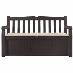 Keter Eden Bench, Beige, Marron, Plastique, Solide, 1280 x 500 x 380 mm, 1400 mm, 600 mm