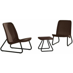 Keter - Salon de jardin 3 pcs Rio Cappuccino 218157