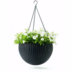 Rond pot de fleur a suspendre de la sierie Hanging Sphere a ete produit en plastique de bonne qualite, resistant aux conditio ...