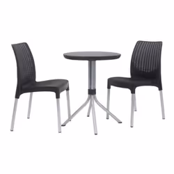 Keter Chelsea Set, Graphite, Métal, Résine, Forme arrondie, 4 pieds, 60 cm, 75 cm