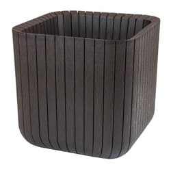Pot + cache pot en résine CUBE PLANTER - Taille M