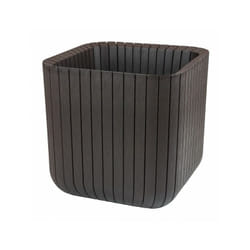Chalet&jardin - Pot + Cache pot de fleur en résine cube planter - Taille s