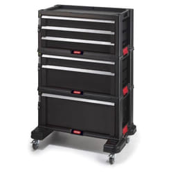 Chariot datelier - Keter - All Drawer - 6 tiroirs - Rouge/Noir - 598 x 377 x 832 cm