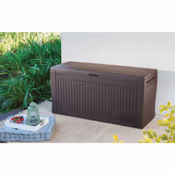 Keter 17202623 Boîte de rangement Rectangulaire Bois Marron