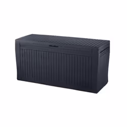 Description générale Ce coffre de rangement en résine avec une finition effet bois graphite est idéal pour stocker vos access ...